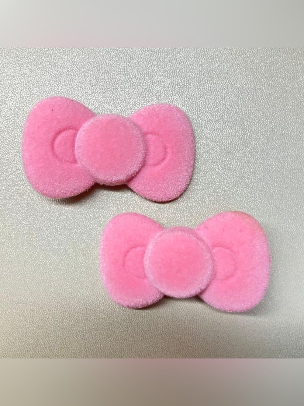 Pink Velvet Bow Hair Clips
